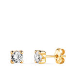 L'ATELIER D'AZUR Boucles d'Oreilles Or 18 Carats 750/000 Jaune Zirconium