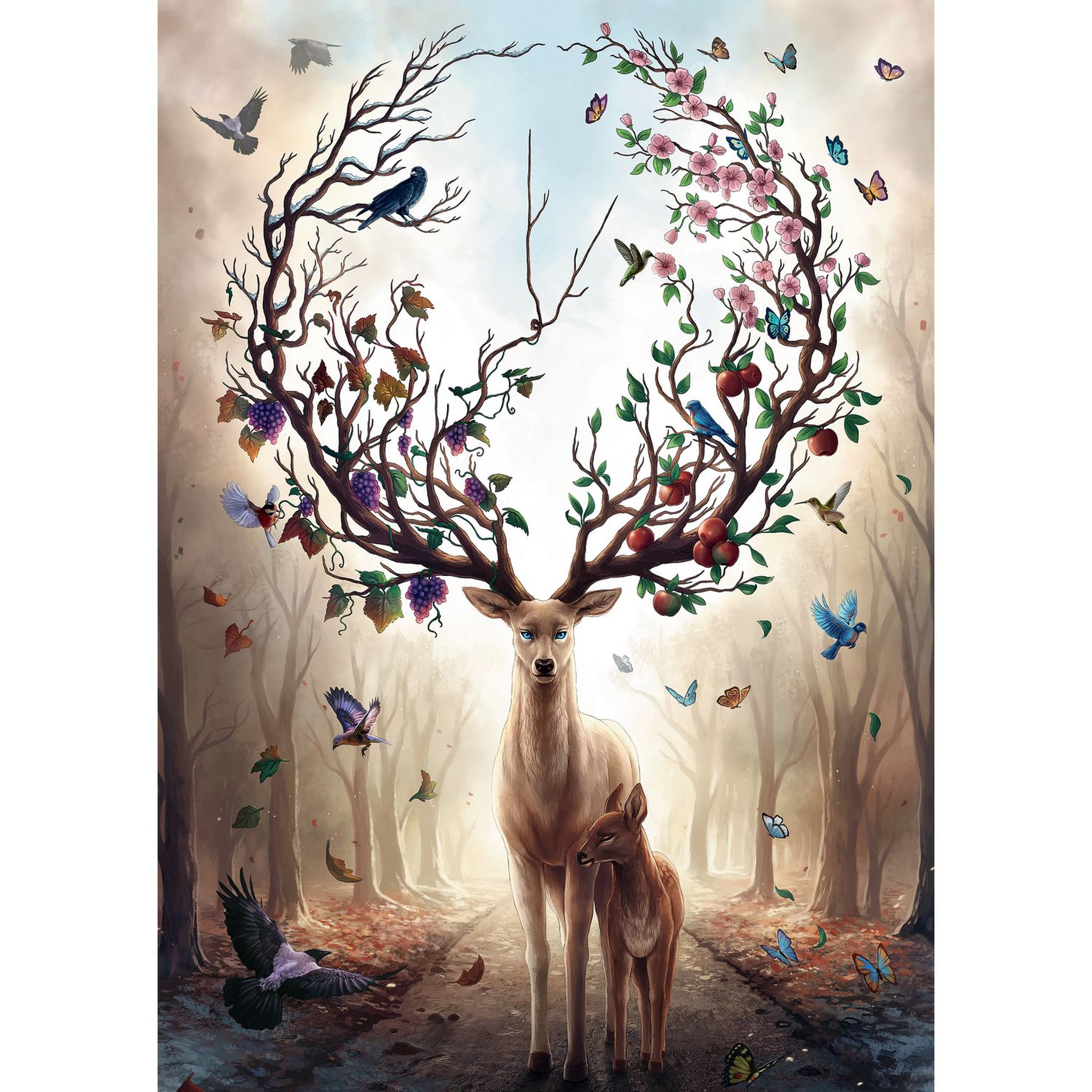 Voir la diapositive 2 : RAVENSBURGER Puzzle 1000 pièces - Cerf fantastique