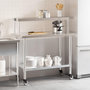 Voir la diapositive 3 : VIDAXL Table de travail de cuisine avec etagere 110x55x120 cm inox
