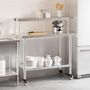 Voir la diapositive 3 : VIDAXL Table de travail de cuisine avec etagere 110x55x120 cm inox