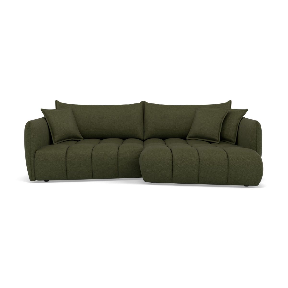 LISA DESIGN Cassiopee - canapé d'angle droit 4 places en tissu texturé