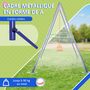 Voir la diapositive 6 : OUTSUNNY Balançoire 2 agrès portique avec 2 balançoires dim. 2,69L x 1,6l x 1,8H m métal époxy anticorrosion vert bleu PP orange