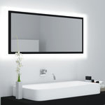 VIDAXL Miroir a LED de salle de bain Noir 100x8,5x37 cm Acrylique
