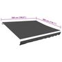 Voir la diapositive 6 : VIDAXL Toile d'auvent Anthracite 500x300 cm