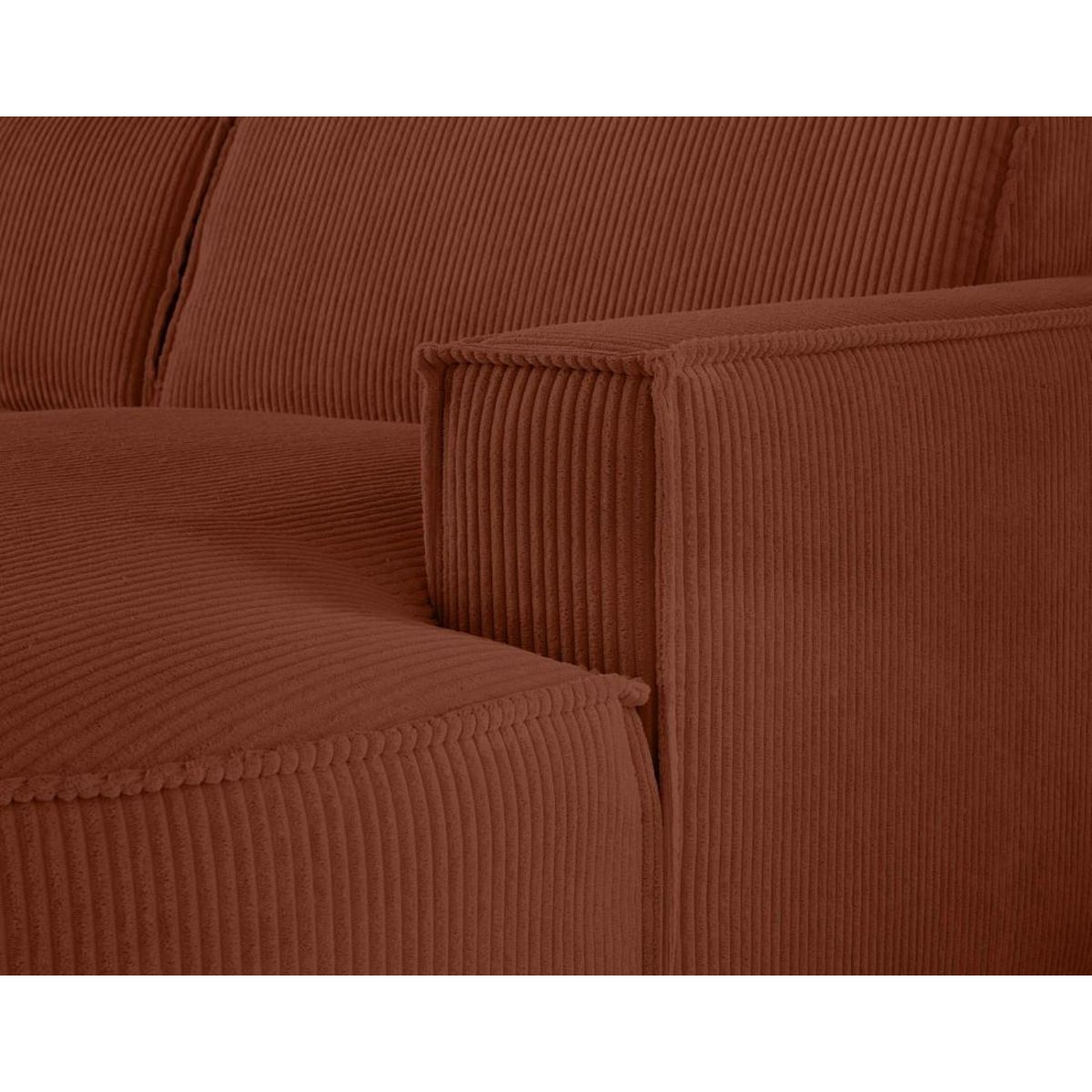 LISA DESIGN Spiaggia - canapé panoramique d'angle gauche - 7 places - en velours côtelé