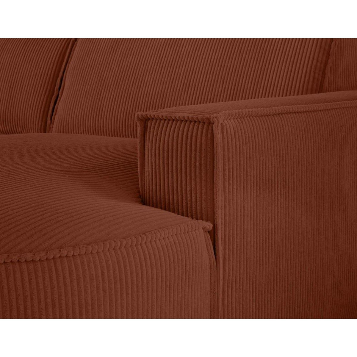 LISA DESIGN Spiaggia - canapé panoramique d'angle gauche - 7 places - en velours côtelé