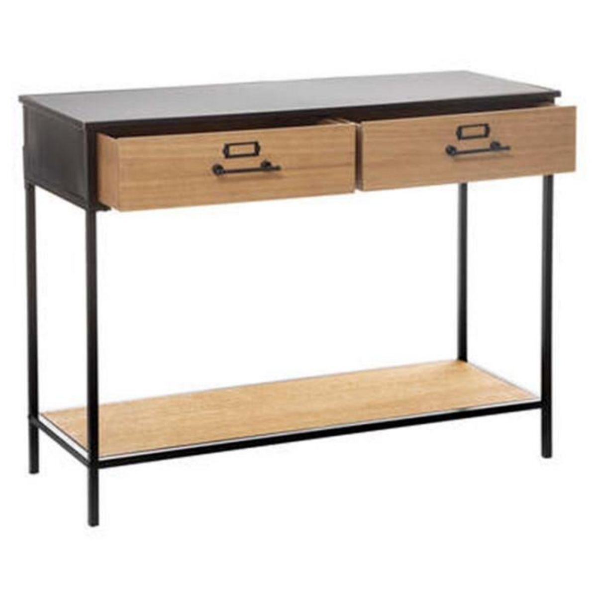 Paris Prix Console 2 Tiroirs Design  Baris  112cm Noir