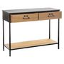 Voir la diapositive 2 : Paris Prix Console 2 Tiroirs Design  Baris  112cm Noir