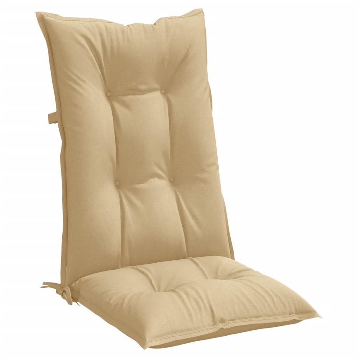 VIDAXL Coussins de chaise a dossier haut lot de 6 beige melange tissu