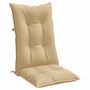 Voir la diapositive 5 : VIDAXL Coussins de chaise a dossier haut lot de 6 beige melange tissu