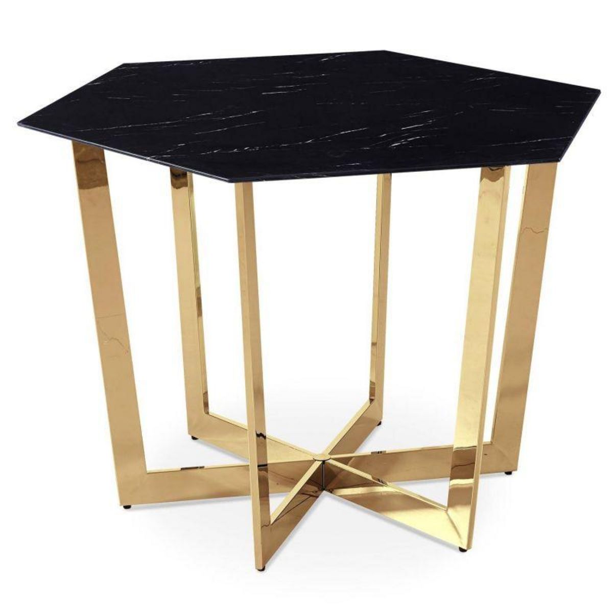 Paris Prix Table de Repas Design  Dizazi  120cm Noir & Or