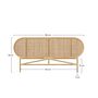 Voir la diapositive 4 : Rendez vous déco Tête de lit en rotin naturel 140 cm - Navahino