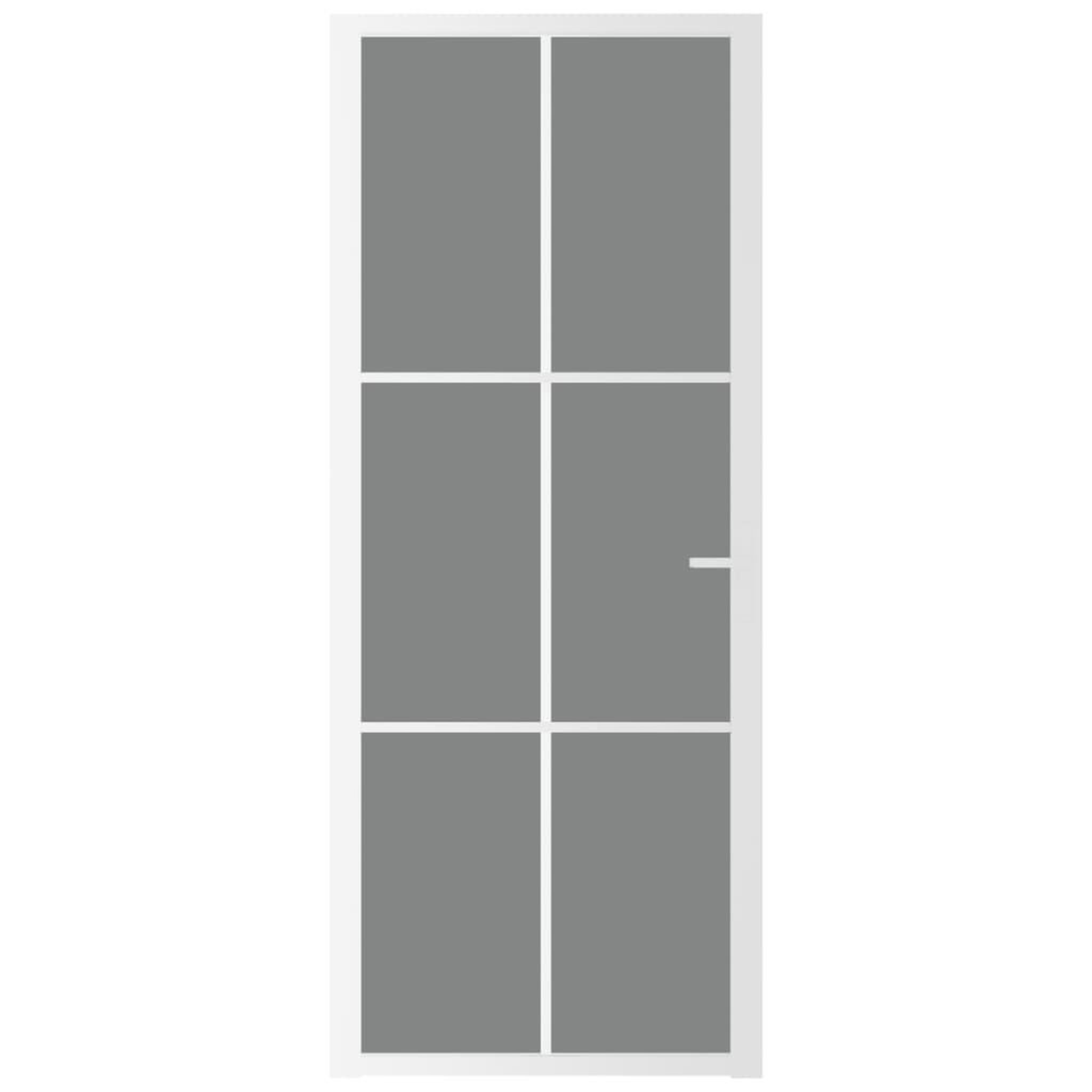 Voir la diapositive 3 : VIDAXL Porte interieure 83x201,5 cm Blanc Verre ESG et aluminium