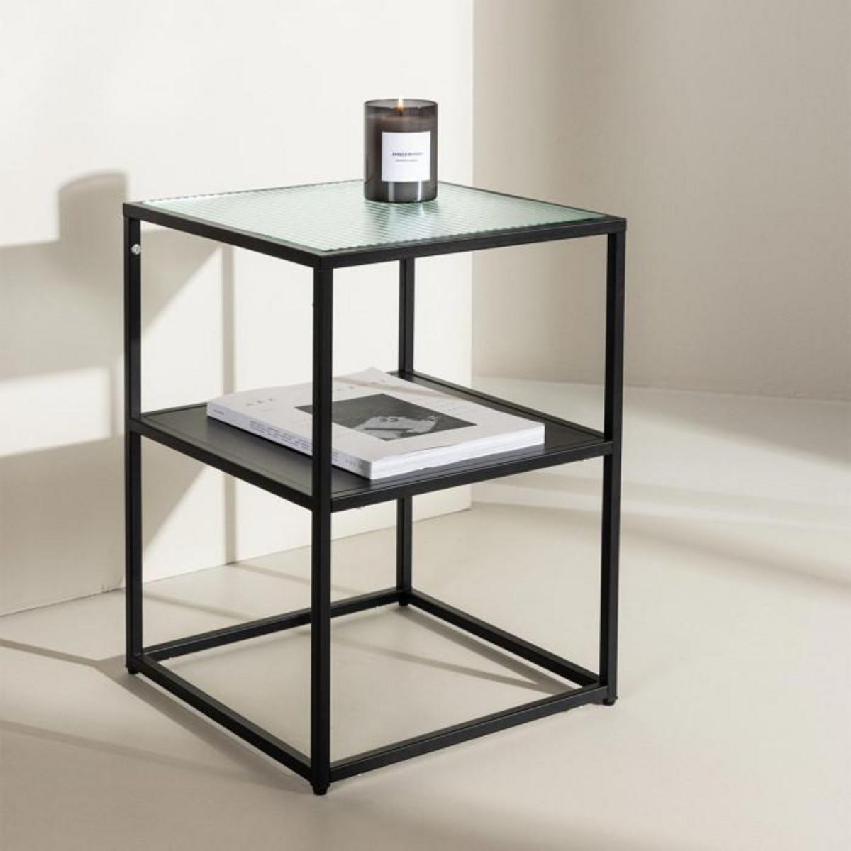 Paris Prix Table d'Appoint Design  Sao Paulo  55cm Noir