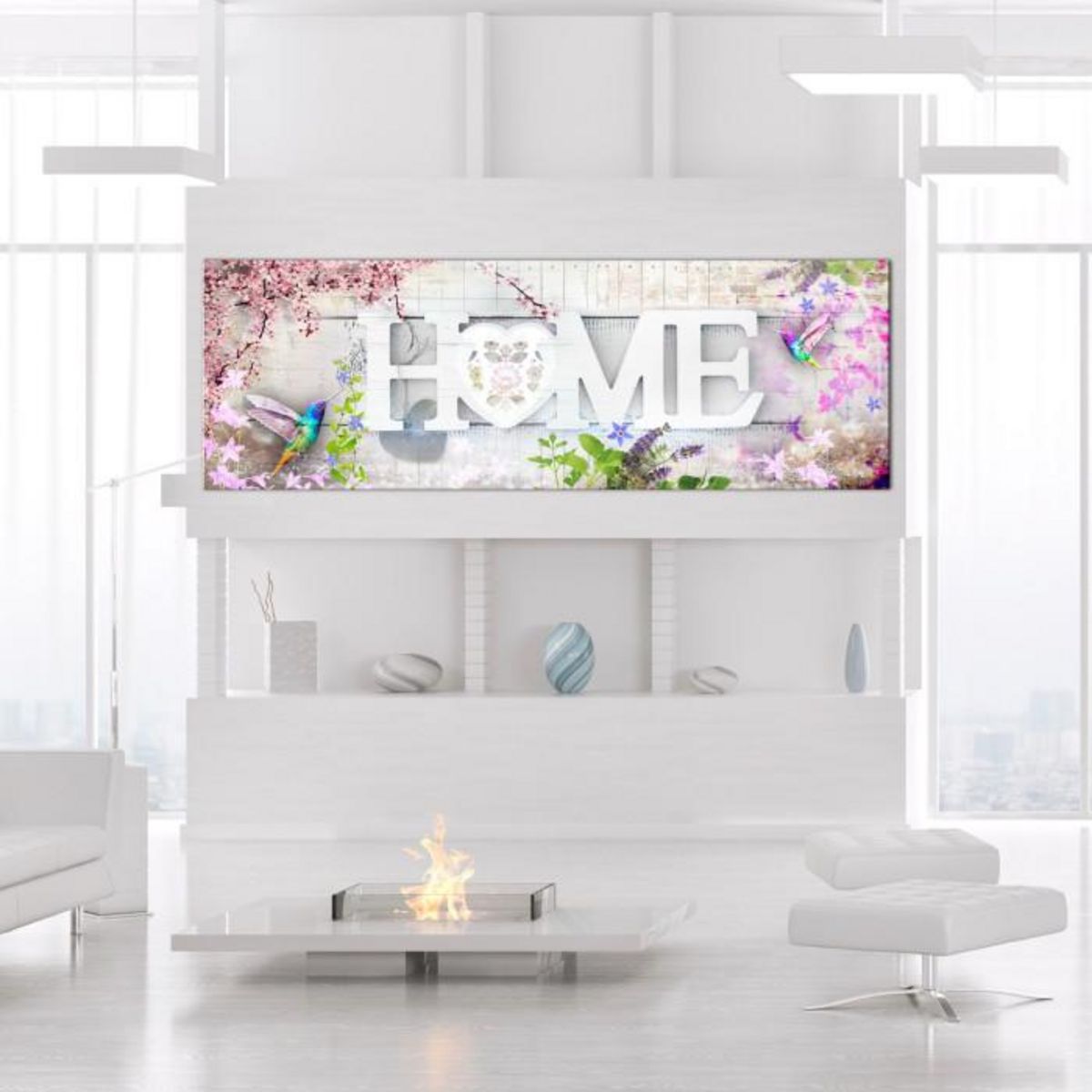Paris Prix Tableau Imprimé  Home & Hummingbirds Pink Narrow