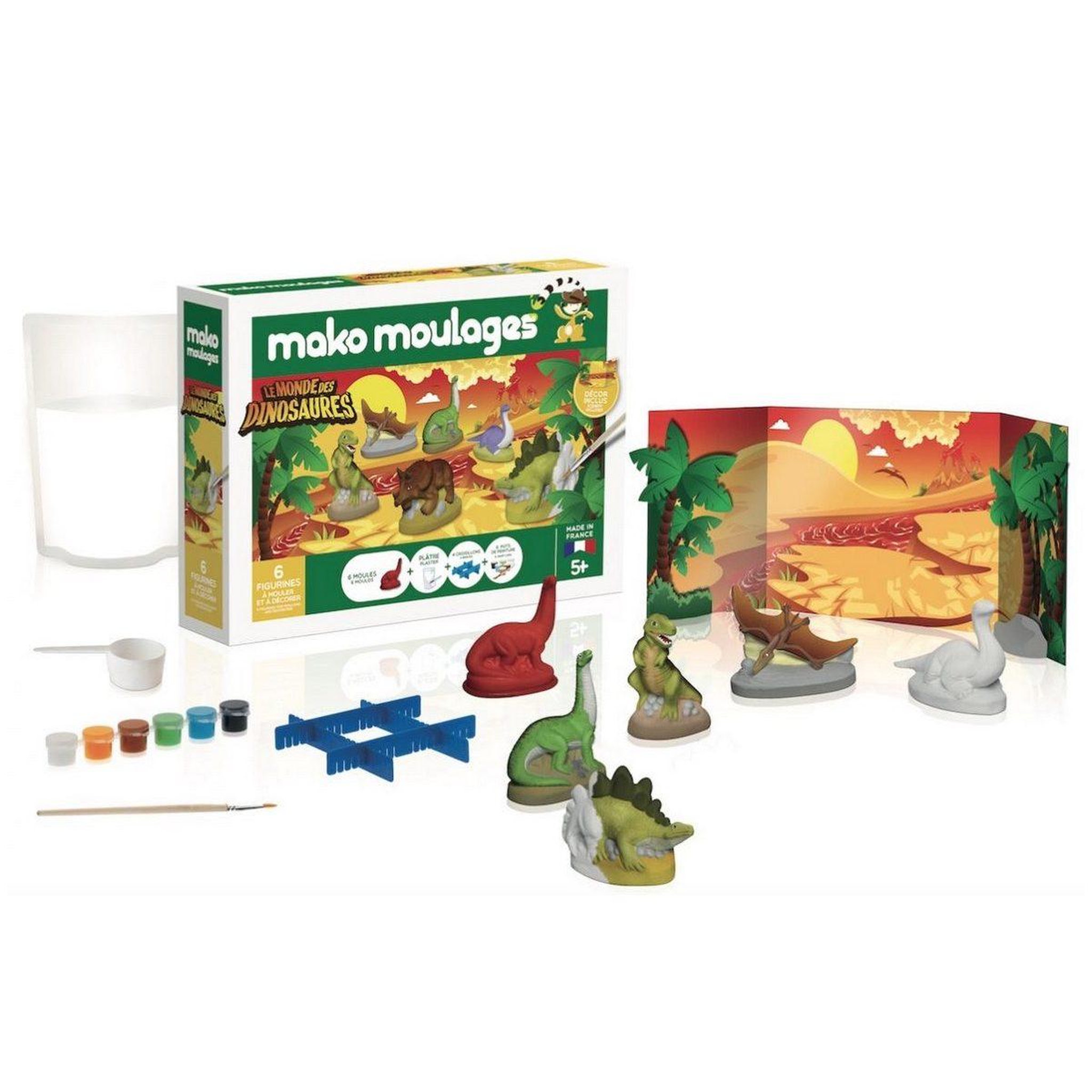 Mako Creations Mako nouveau coffret monde des dinosaures - 6 moules
