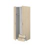 Voir la diapositive 1 : Armoire 2 portes 2 tiroirs L81cm DAISY