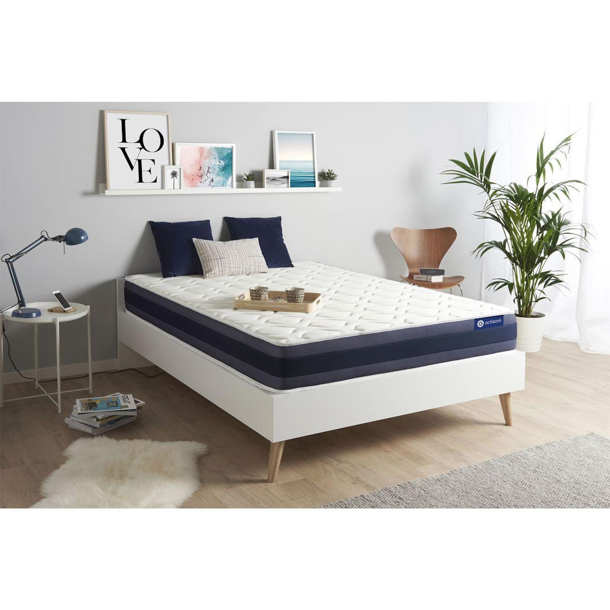 ACTISOM Matelas Mémoire de forme ACTIMEMO MORPHO 160x200 Maxi épaisseur 5zones de confort