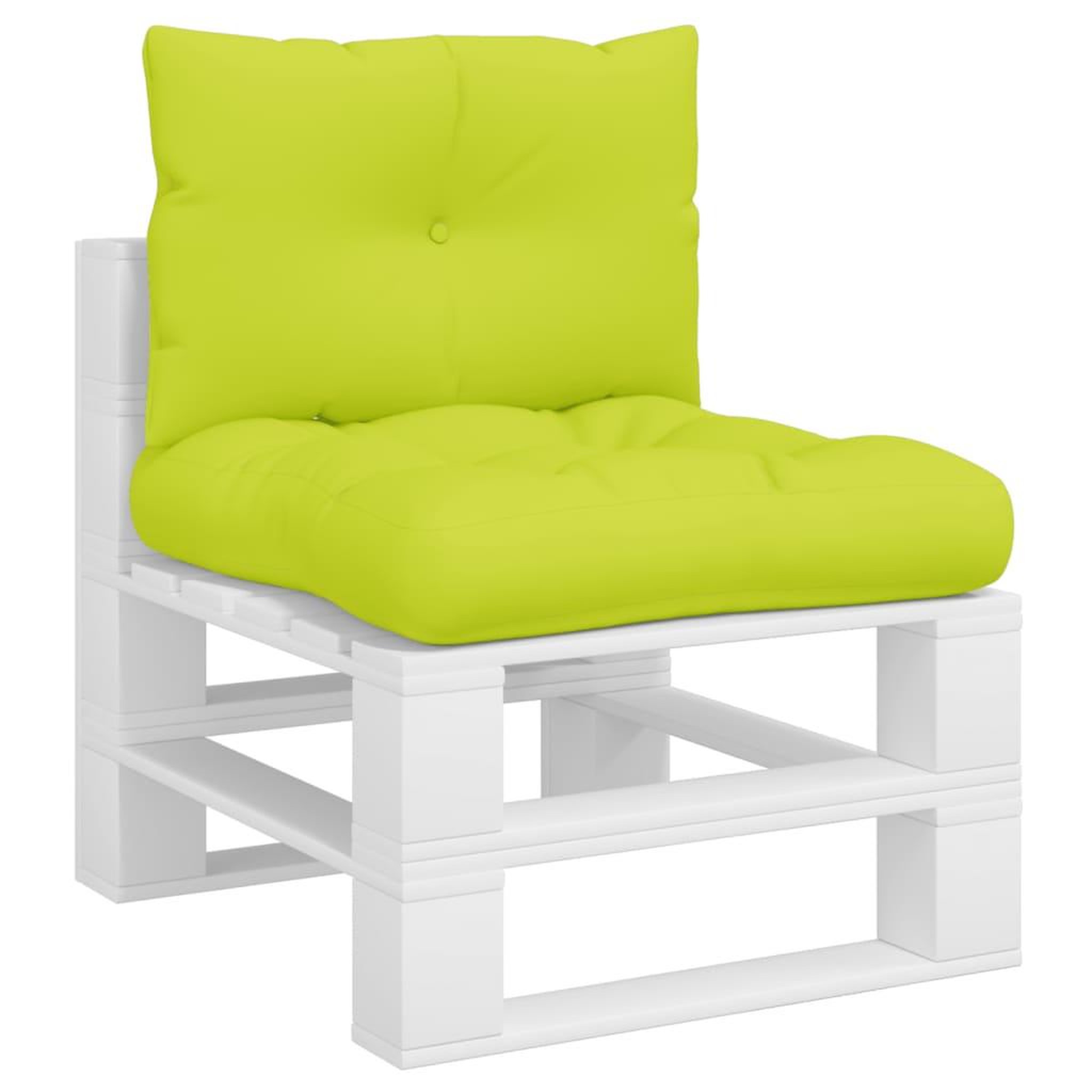 Voir la diapositive 3 : VIDAXL Coussins de palette lot de 2 vert vif tissu