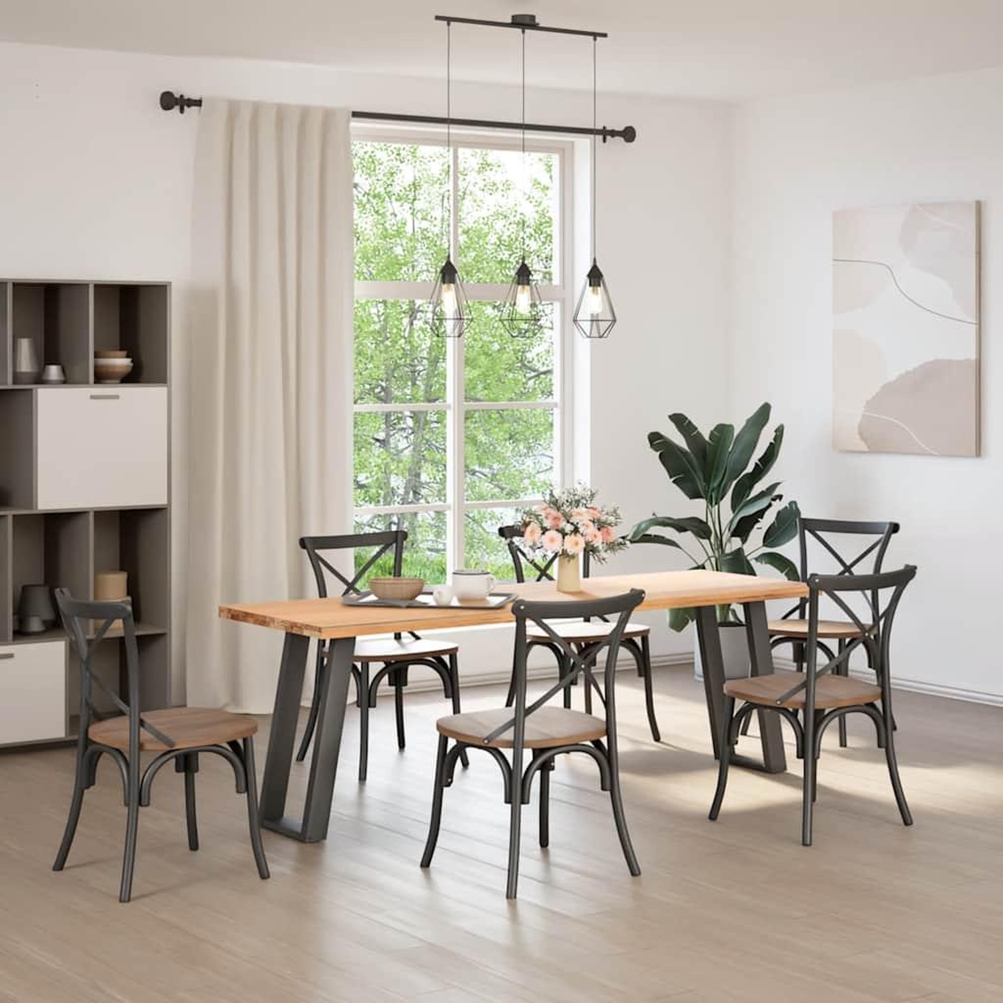Voir la diapositive 3 : VIDAXL Pieds de table console forme de U 2 pcs 28x(72-73) cm acier