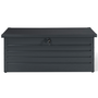 Voir la diapositive 3 : ID MARKET Coffre de rangement métal verrouillable gris anthracite pour jardin 600L 165x70x63 cm