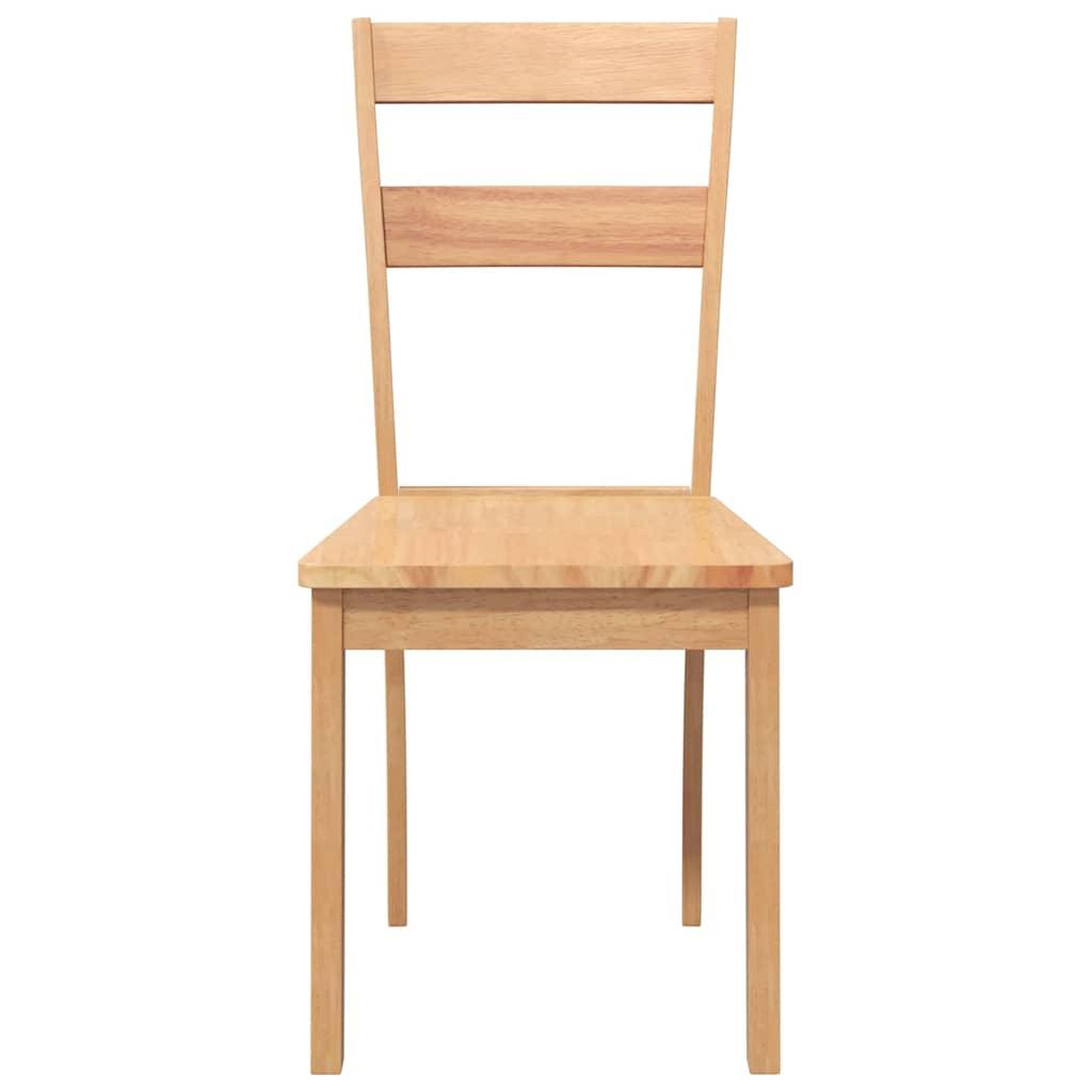 Voir la diapositive 5 : VIDAXL Chaises a manger 2 pcs bois massif naturel caoutchouc