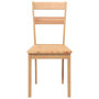 Voir la diapositive 5 : VIDAXL Chaises a manger 2 pcs bois massif naturel caoutchouc