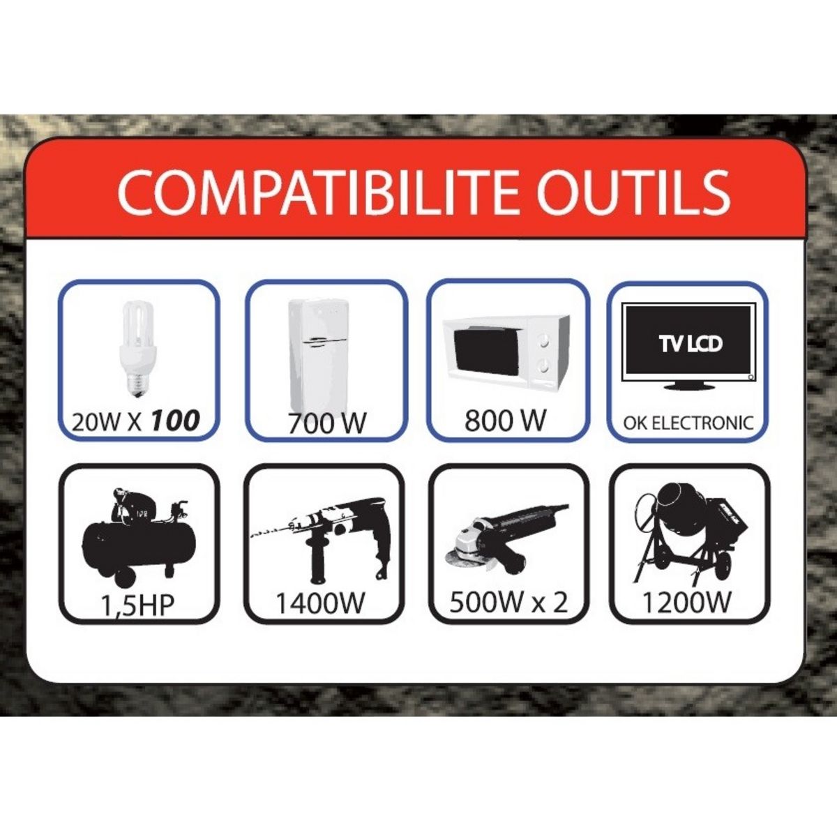 MECAFER Groupe électrogène Inverter MF2200i - 2000W