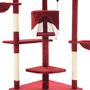 Voir la diapositive 5 : VIDAXL Arbre a chat avec griffoirs en sisal 203 cm Rouge et Blanc