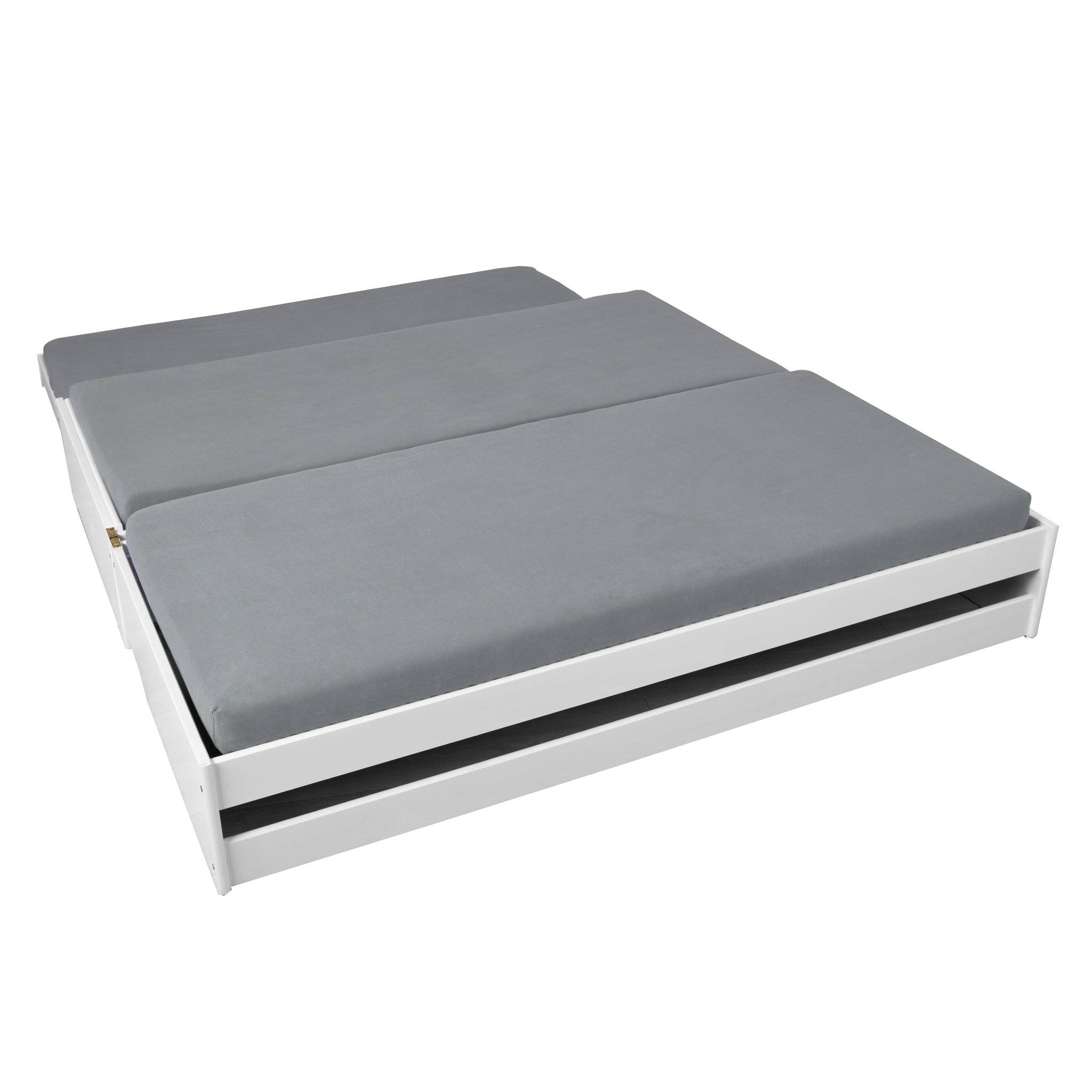 Voir la diapositive 3 : INTERLINK Lit gigogne LOTAR 90x200 blanc