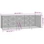 Voir la diapositive 5 : VIDAXL Chenil d'exterieur pour chiens argente 6x2x2 m acier galvanise