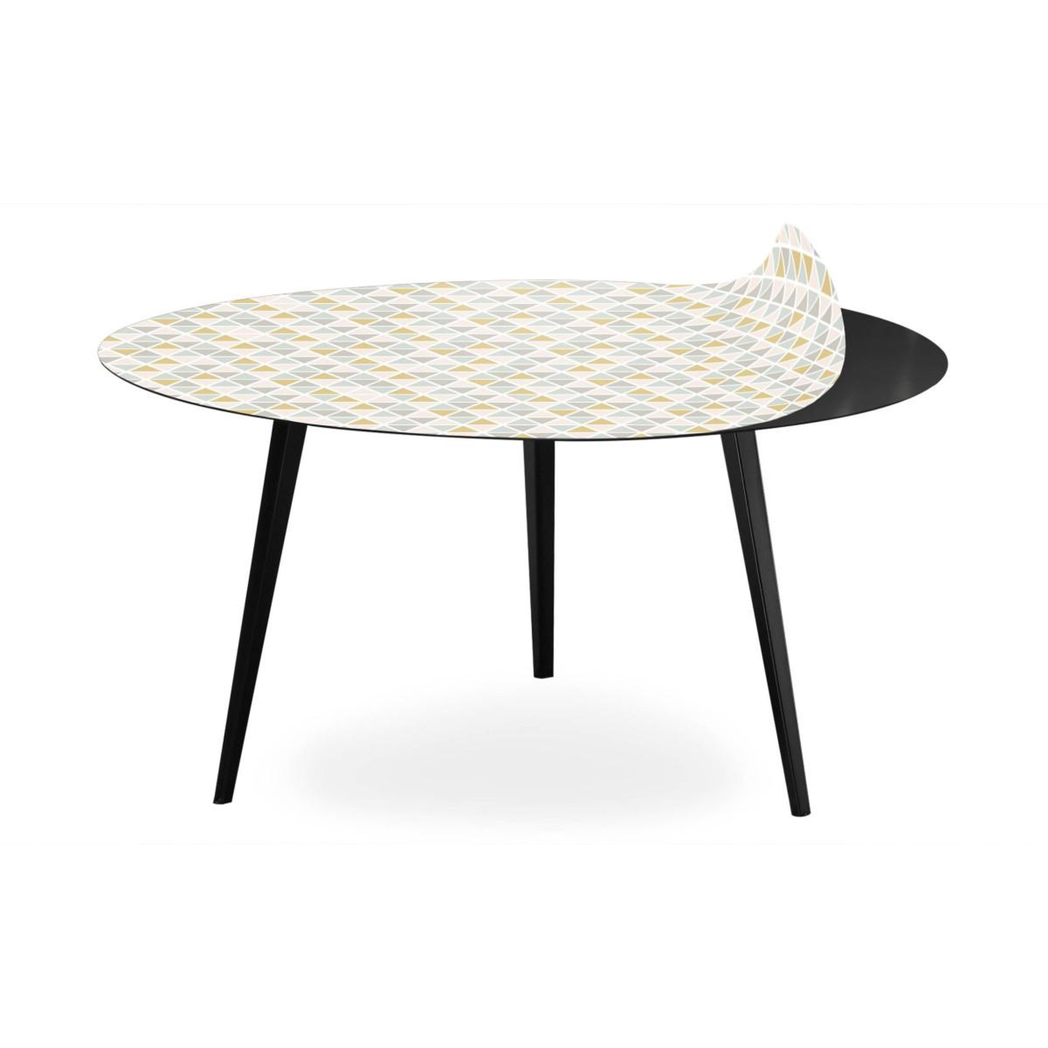 Voir la diapositive 5 : Paris Prix Table basse 2 covers  scandinave  90cm noir