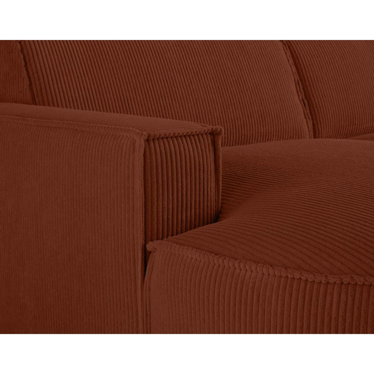 LISA DESIGN Spiaggia - canapé d'angle gauche - 5 places - en velours côtelé