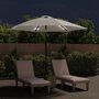 Voir la diapositive 3 : VIDAXL Parasol de jardin en porte-a-faux avec LED 3 m blanc sable