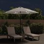 Voir la diapositive 3 : VIDAXL Parasol de jardin en porte-a-faux avec LED 3 m blanc sable