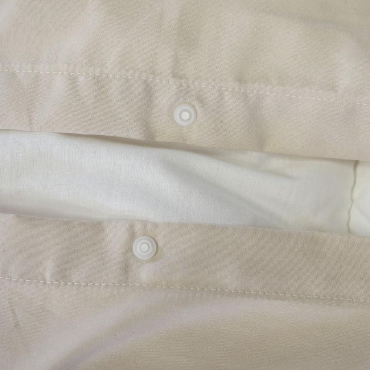 COTE DECO Housse de couette 260x240 FALBALA beige + 2 taies à volants