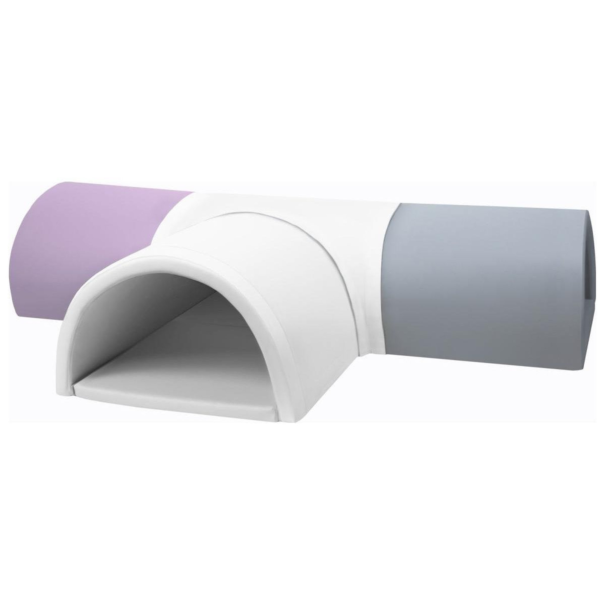 Voir la diapositive 2 : VELINDA Tunnel en T 4 pièces en mousse — blanc, gris, violet