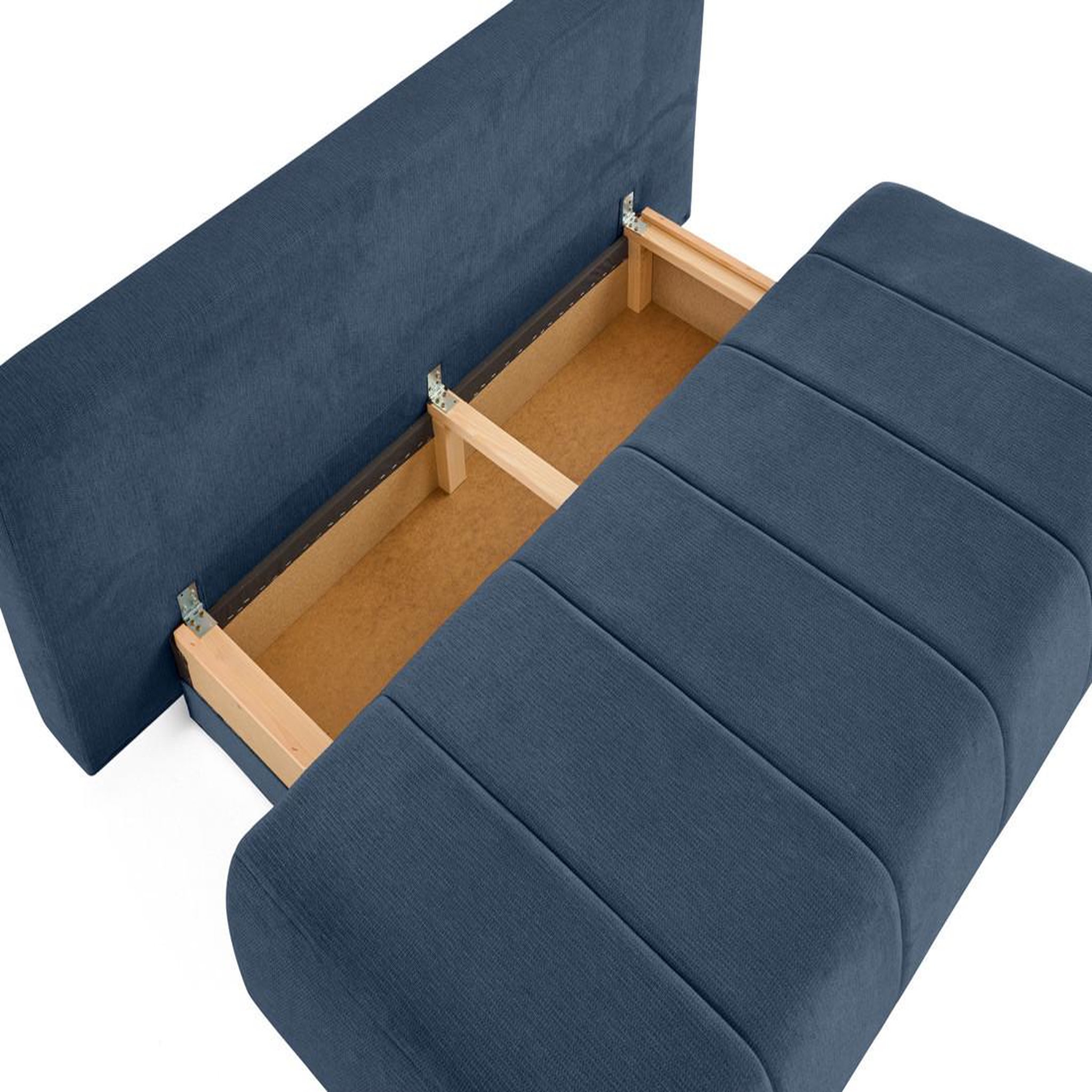 Voir la diapositive 3 : BEST MOBILIER Harper - canapé 3 places convertible avec coffre en tissu texturé