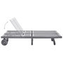 Voir la diapositive 3 : VIDAXL Chaise longue de jardin 2 places avec coussin Gris Acacia