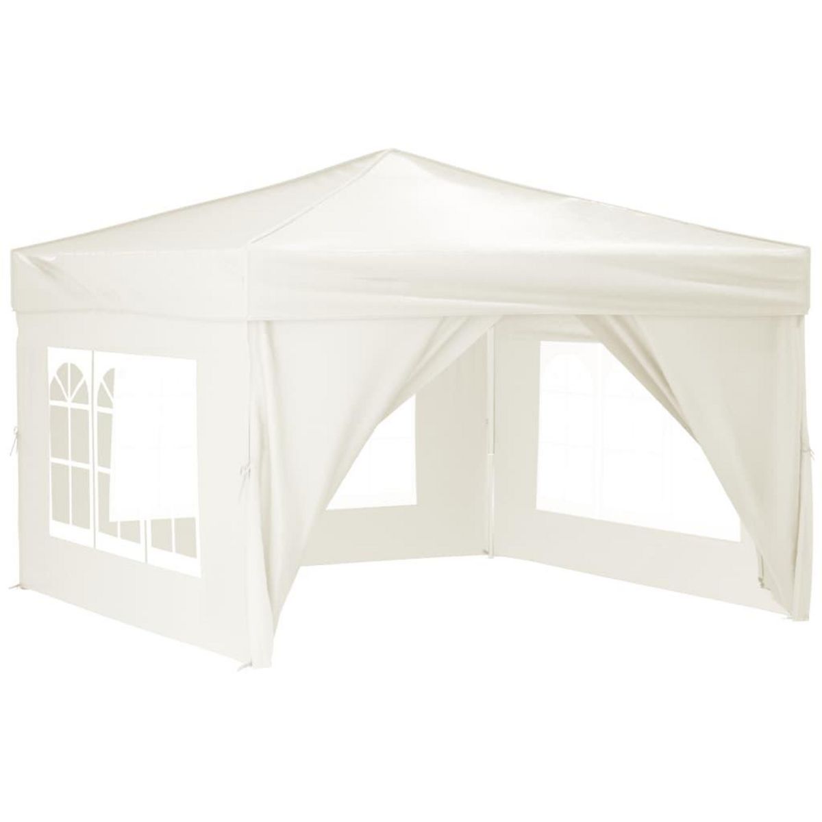 VIDAXL Tente de reception pliable avec parois Creme 3x3 m