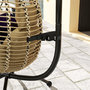 Voir la diapositive 5 : OUTSUNNY Fauteuil oeuf suspendu balancelle pliable avec coussin et support