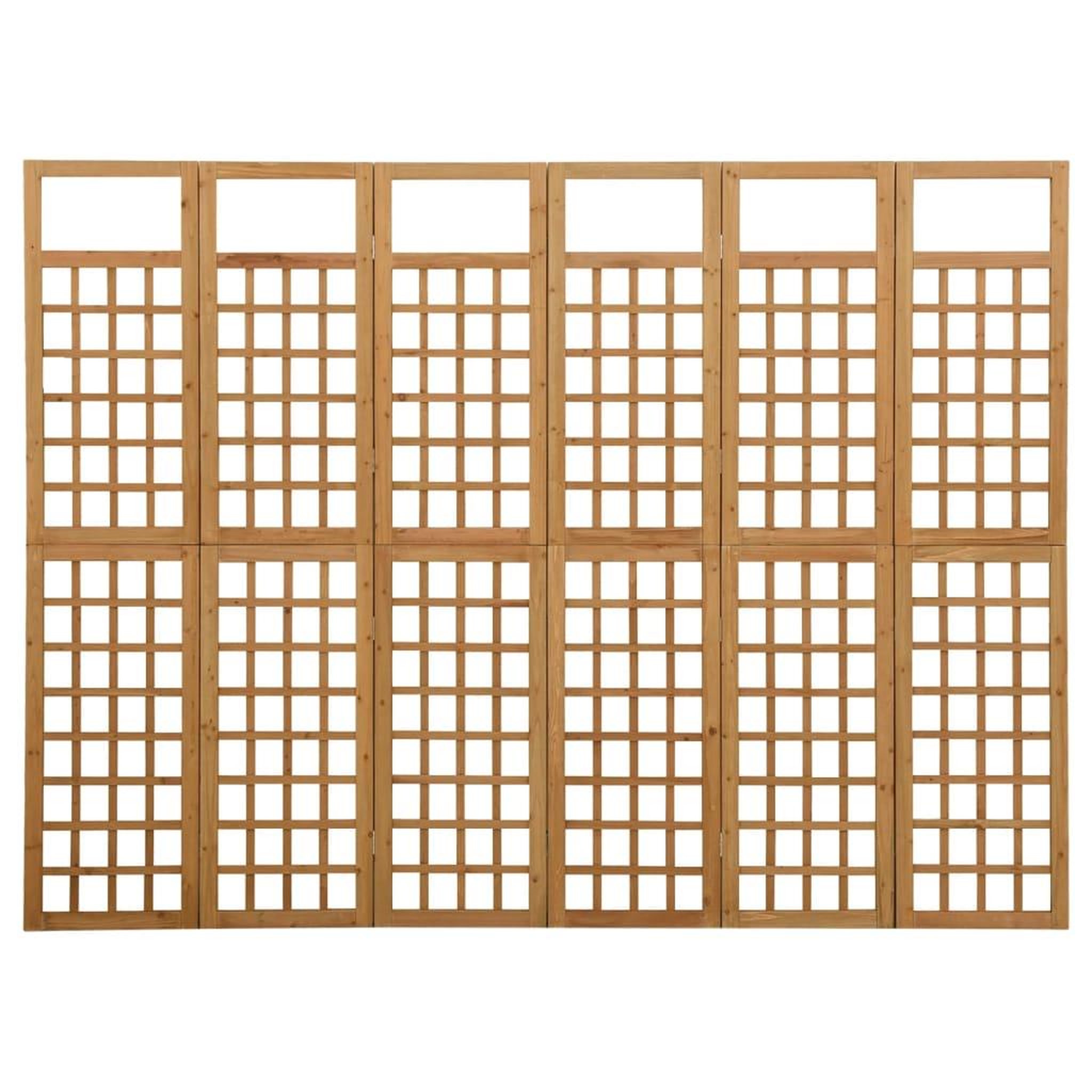 Voir la diapositive 2 : VIDAXL Cloison de separation a 6 panneaux/treillis bois sapin massif