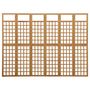 Voir la diapositive 2 : VIDAXL Cloison de separation a 6 panneaux/treillis bois sapin massif