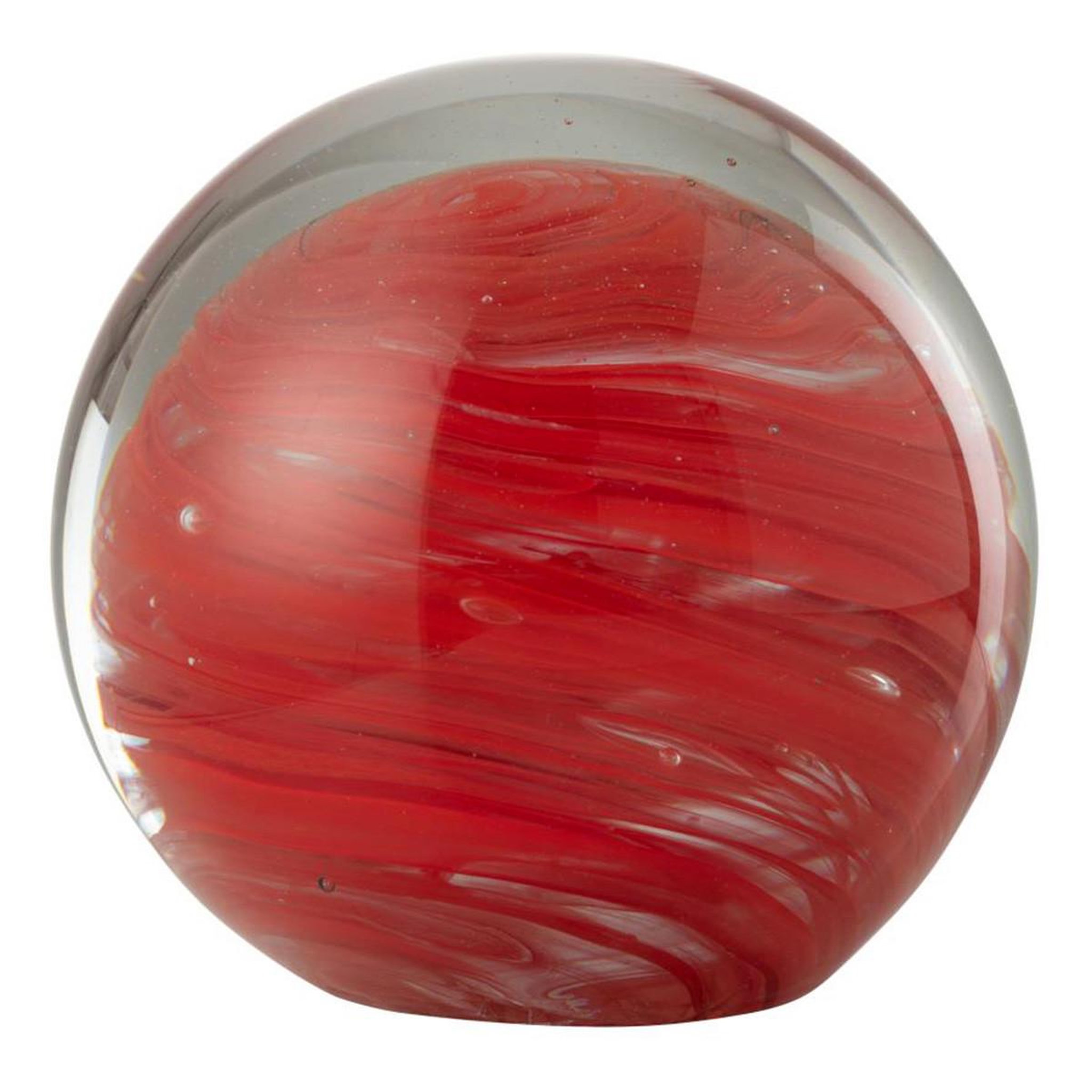 J-LINE Presse-papier en verre  twister  17cm rouge