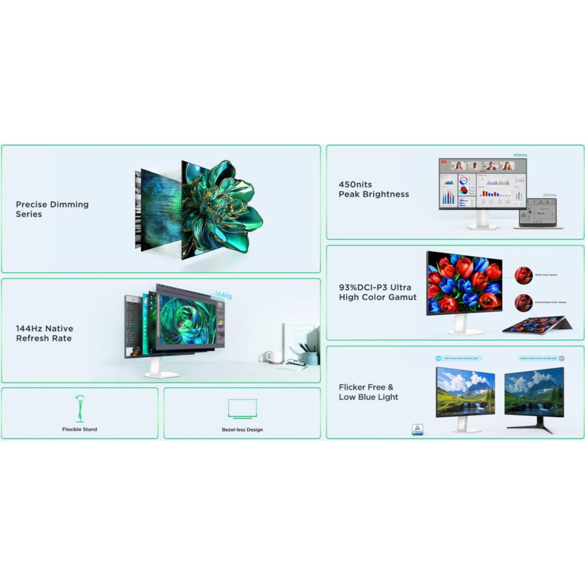 Voir la diapositive 4 : TCL Ecran pc gamer 25g54 25  full hd 144hz va miniled hdr 400 hdmi 2.1
