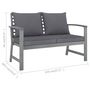 Voir la diapositive 6 : VIDAXL Salon de jardin 3 pcs avec coussin Bois d'acacia solide Gris