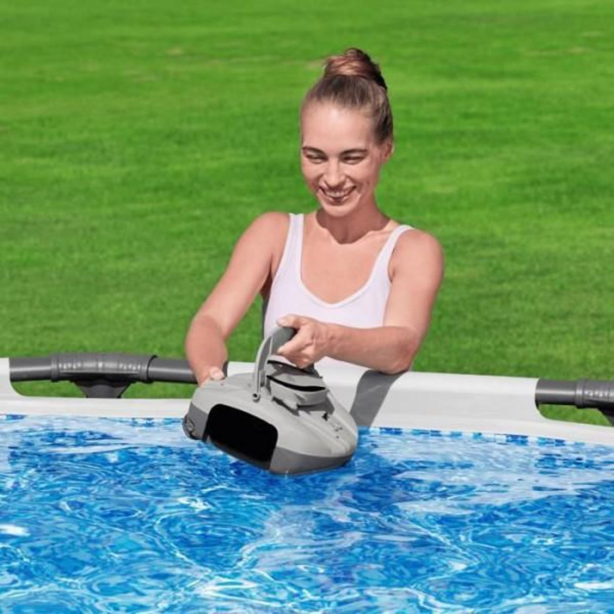 BESTWAY Robot piscine - Bestway - Quartz - Rechargeable et autonome - jusqu'a 10m²