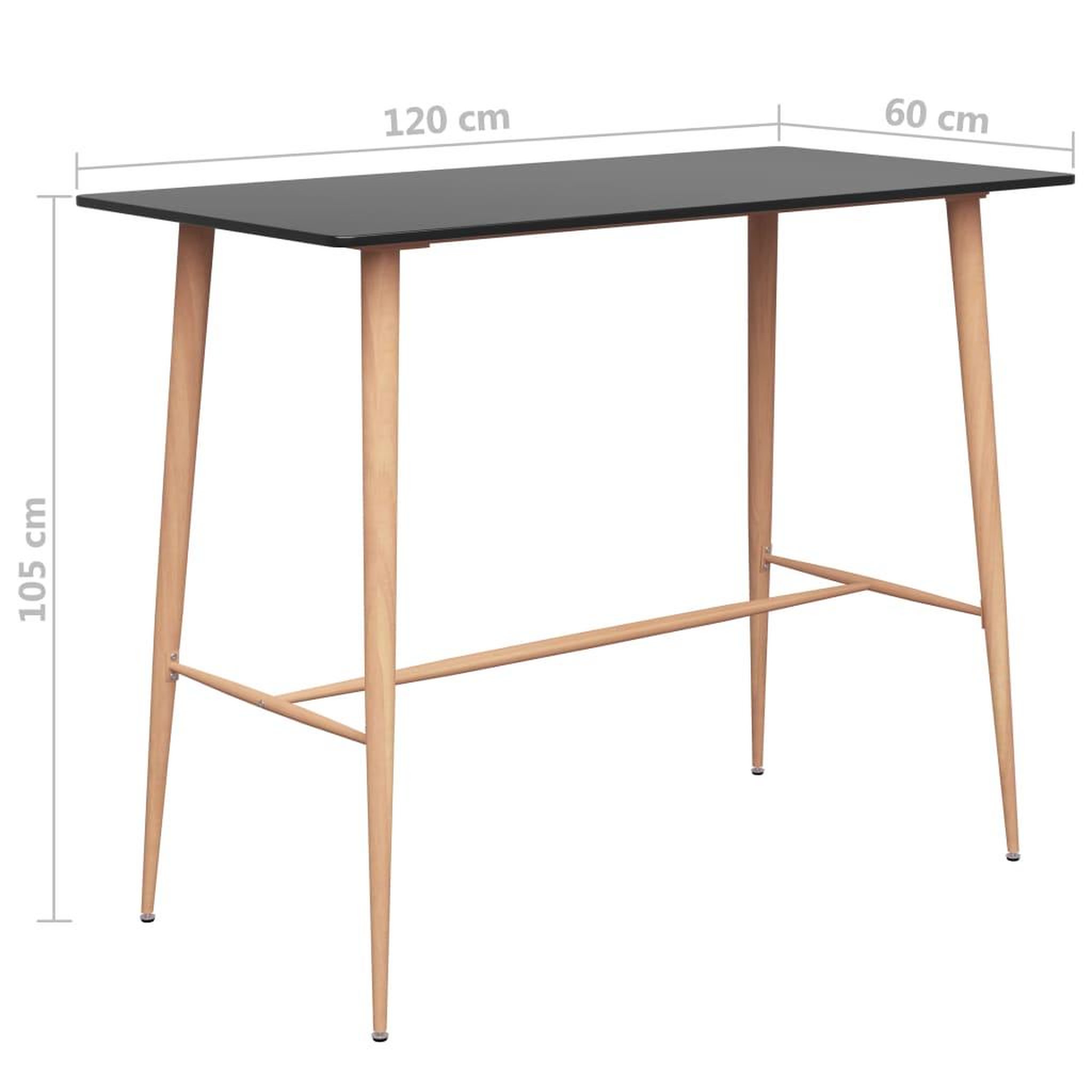 Voir la diapositive 6 : VIDAXL Ensemble de bar 5 pcs Noir