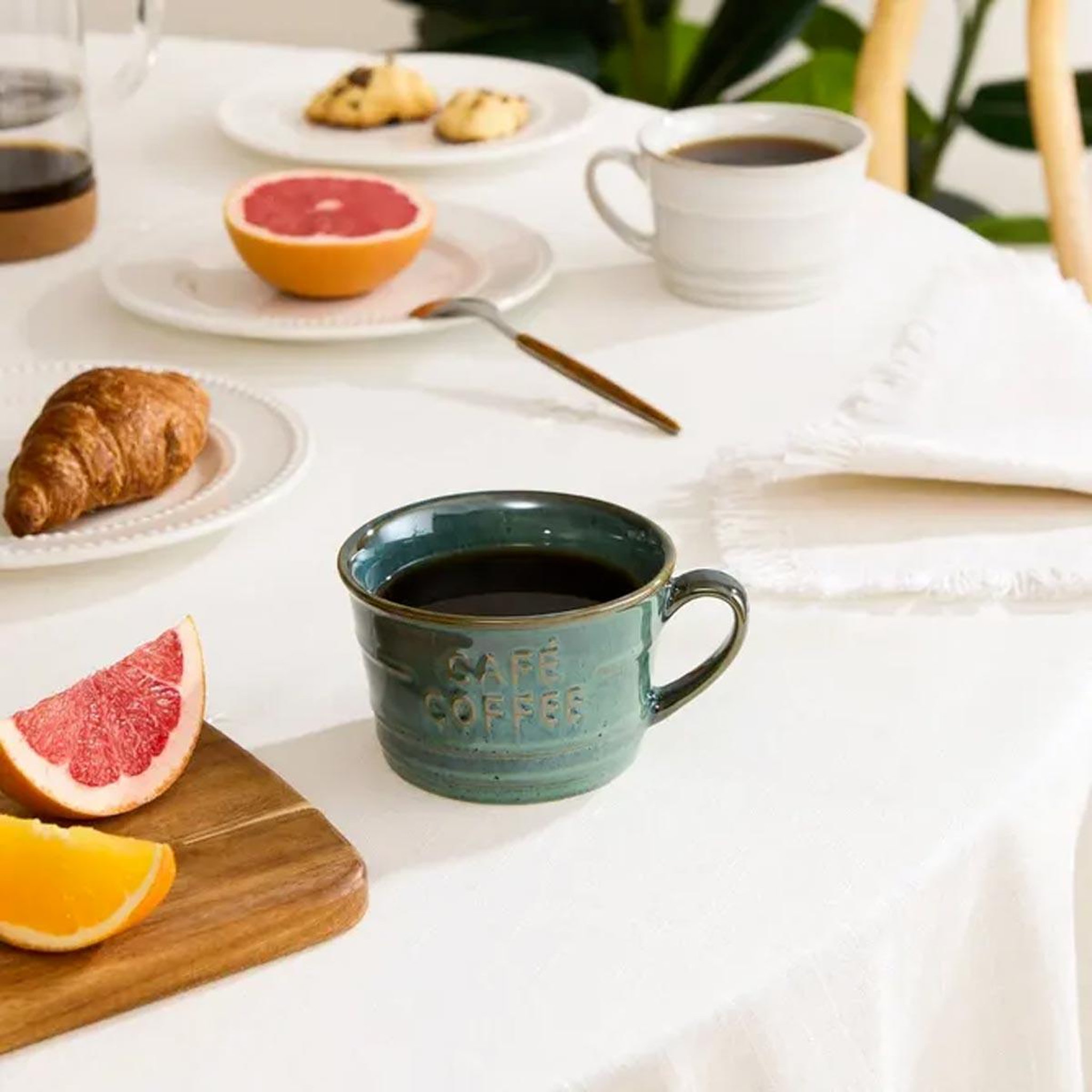 Voir la diapositive 3 : SECRET DE GOURMET Lot de 6 tasses à café  joel  26cl vert