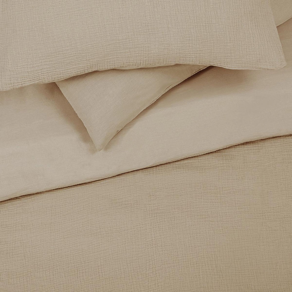 FUTURE HOME Parure de lit double en gaze de coton